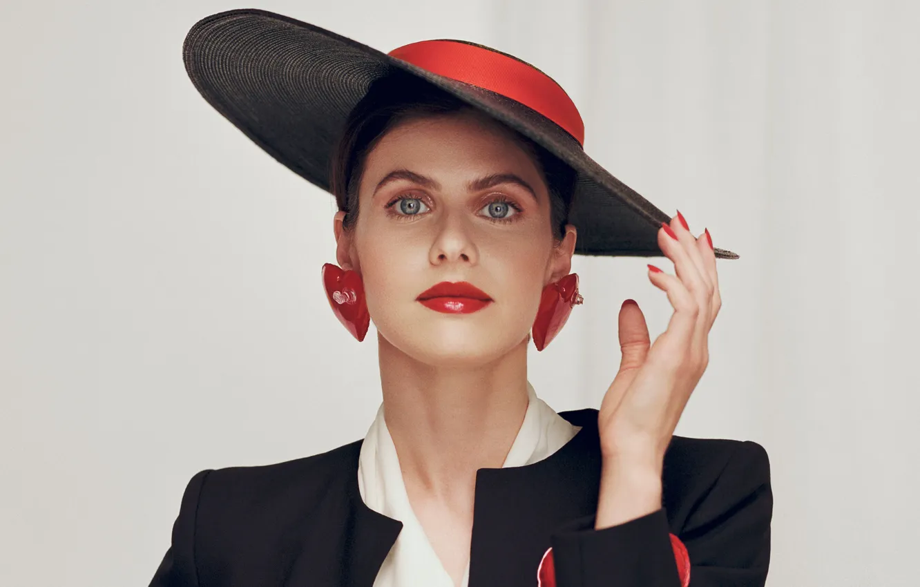 Photo wallpaper girl, young, sweet, actress, portrait, Alexandra Daddario