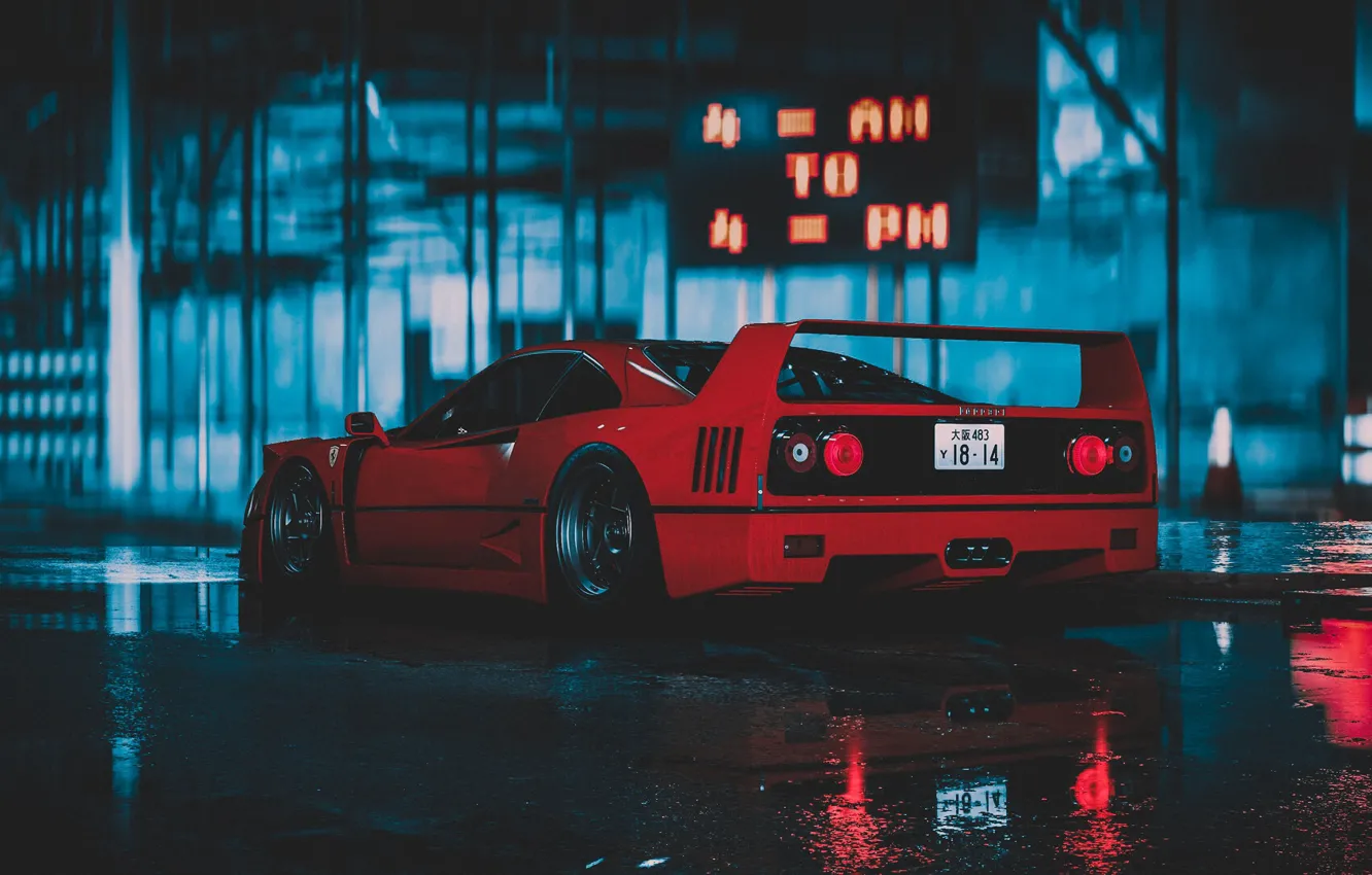 Photo wallpaper car, machine, auto, red, the game, sports car, nfs, Ferrari F40
