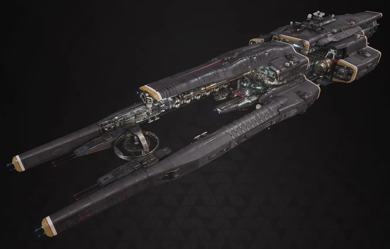 Photo wallpaper transport, ship, Board, Fractured Space, Titan Defence Systems Equalizer