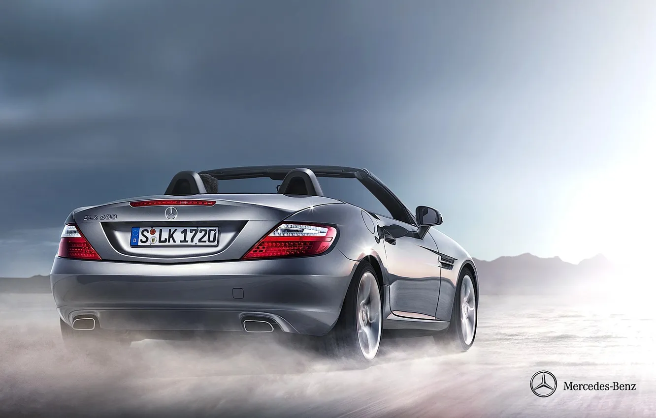 Photo wallpaper Roadster, Mercedes-Benz, cars, auto, Сabrio, wallpapers mercedes, Mercedes-Benz SLK 200