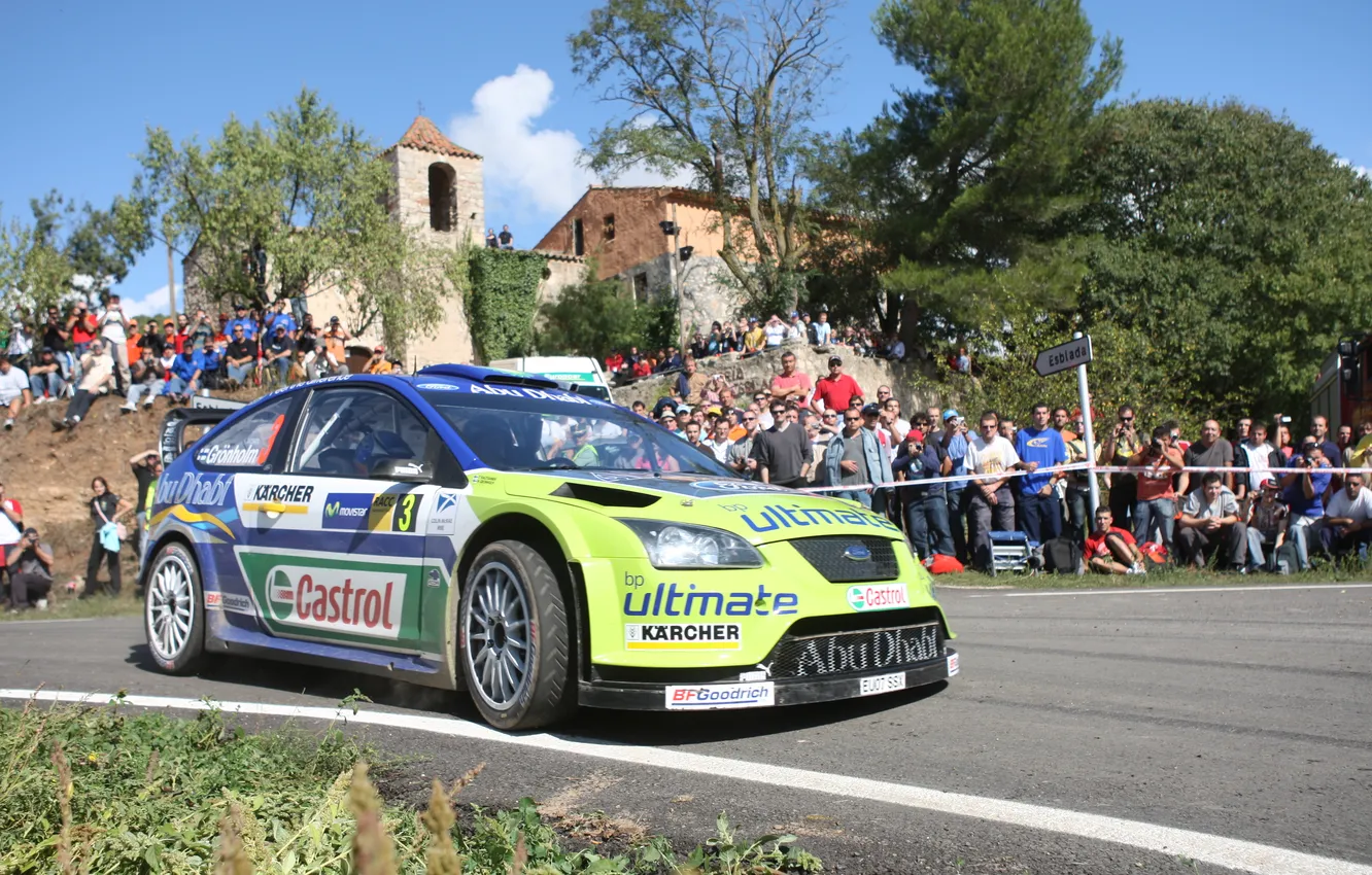 Photo wallpaper machine, auto, sport, lights, people, Ford, day, Focus