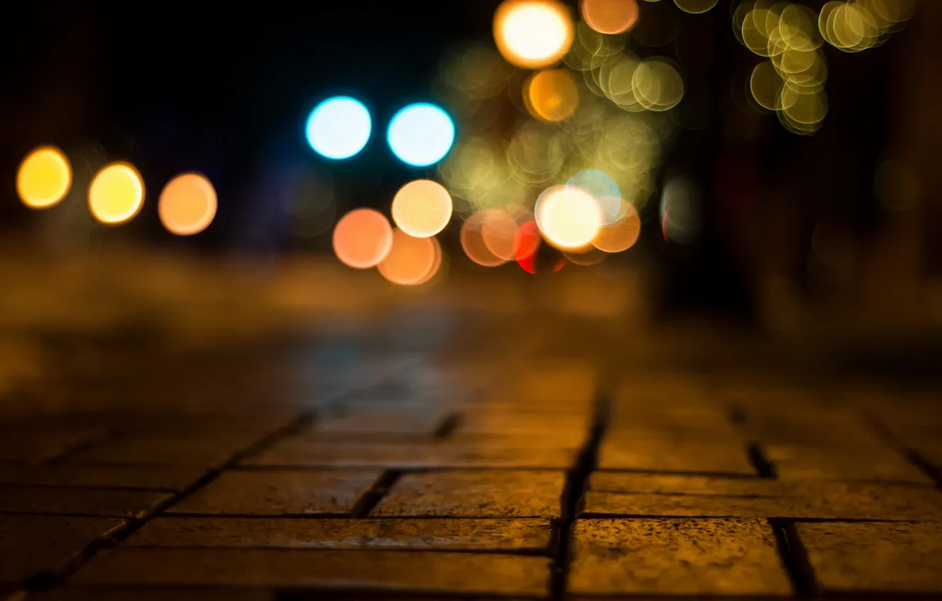 Photo wallpaper night, the city, street