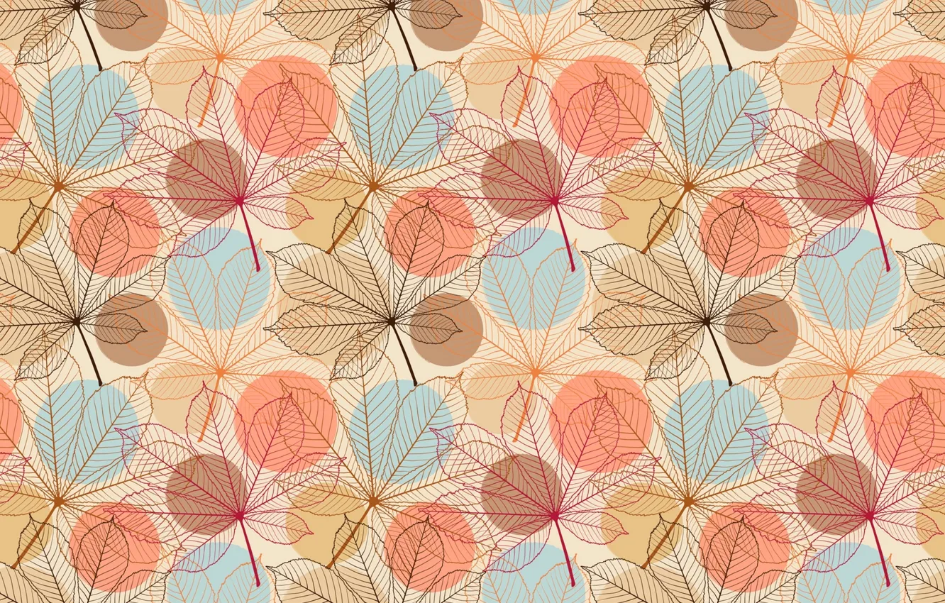 Photo wallpaper leaves, pattern, veins, chestnut