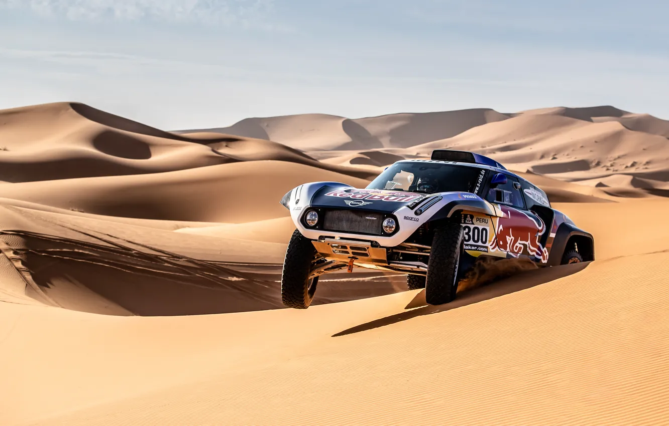 Photo wallpaper Sand, Mini, Sport, Desert, Machine, Car, 300, Rally