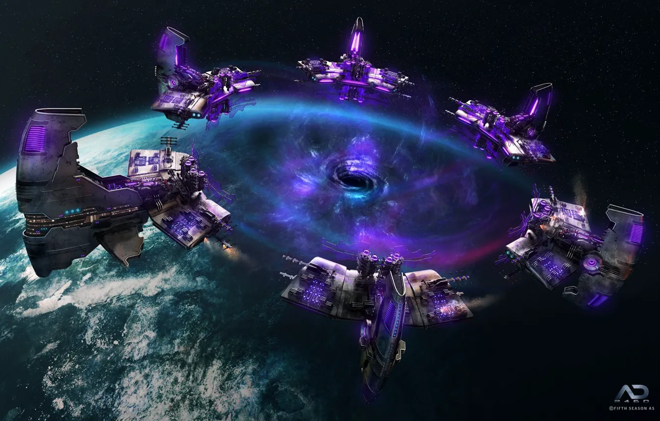 Photo wallpaper space, planet, Online Strategy Game, A.D. 2460, Gravity Well