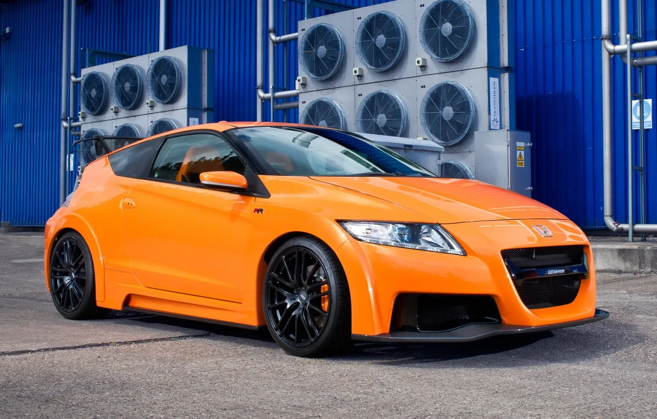 Photo wallpaper orange, lights, Honda, drives, auto, CR-Z