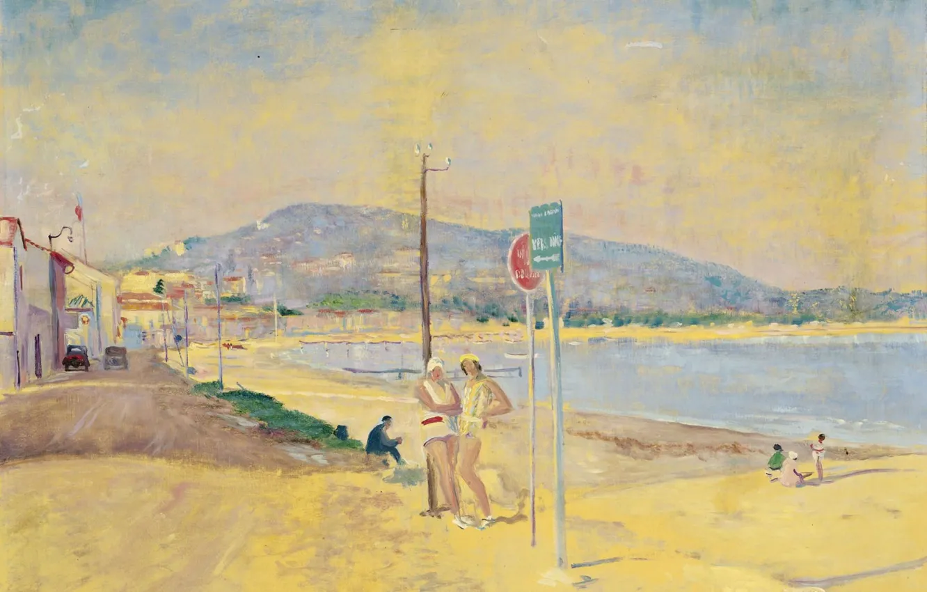 Photo wallpaper landscape, picture, On The Beach, Lucien Adrion, Lucien Adrion
