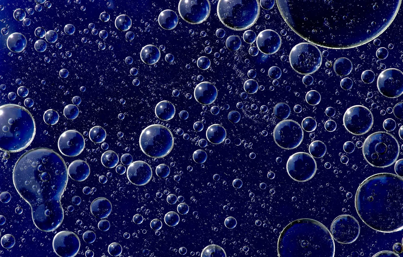 Photo wallpaper water, macro, bubbles