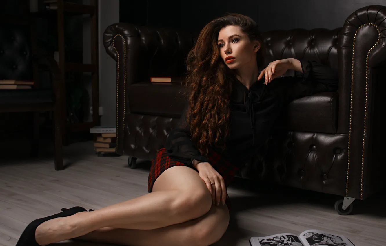 Photo wallpaper skirt, legs, sponge, Ilya Baranov, Anastasia Dorozhkina