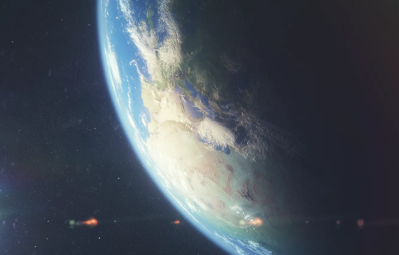 Photo wallpaper cosmos, planet, sci fi