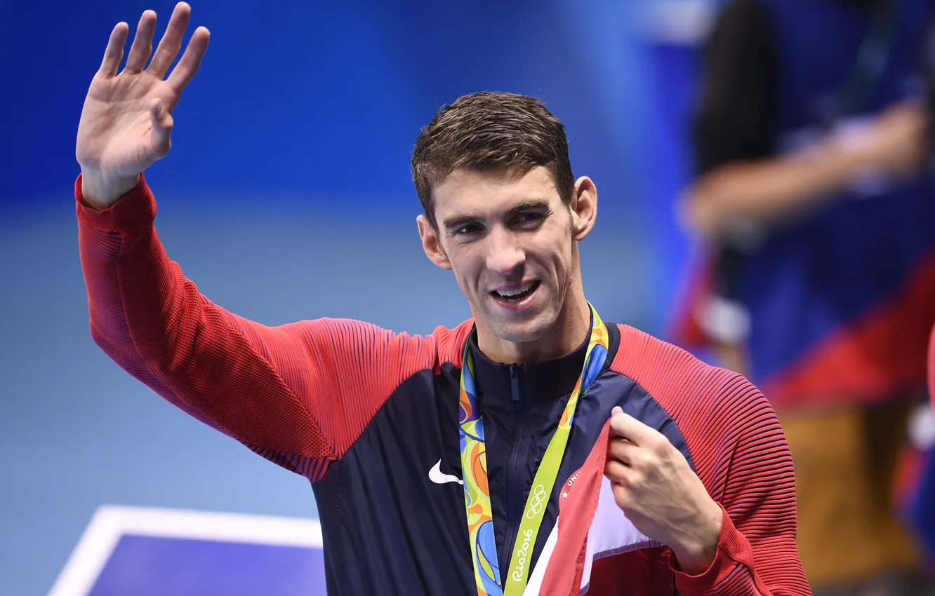 Photo wallpaper swimmer, Michael Phelps, Michael Phelps, 23-time Olympic champion