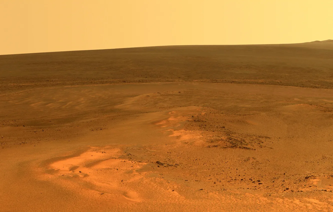 Photo wallpaper the sky, surface, nature, desert, planet, Mars, Mars