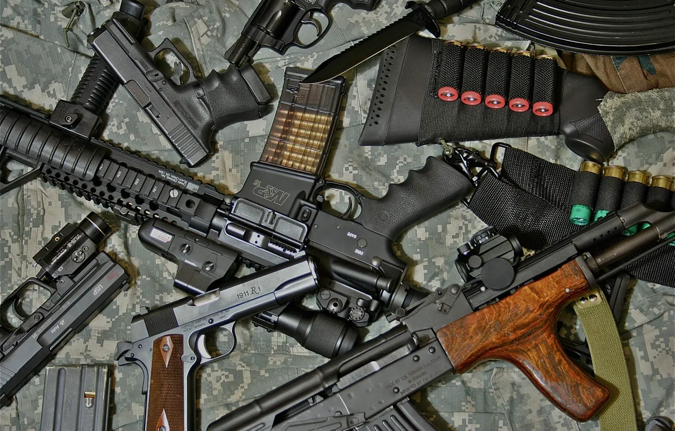 Photo wallpaper weapons, guns, machine, rifle, assault