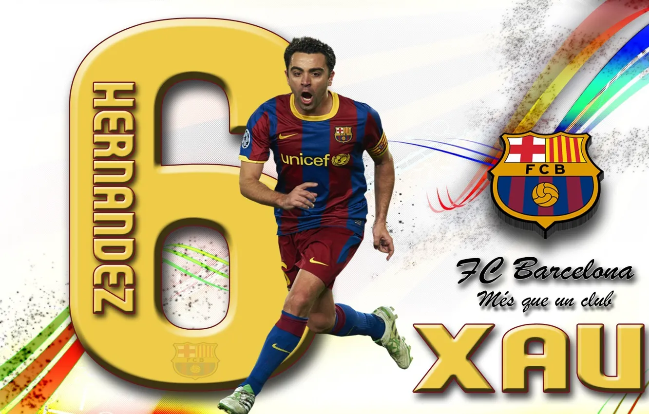 Photo wallpaper wallpaper, football, player, Sport, FC Barcelona, Xavi Hernandez, My As A Club, More Then a …