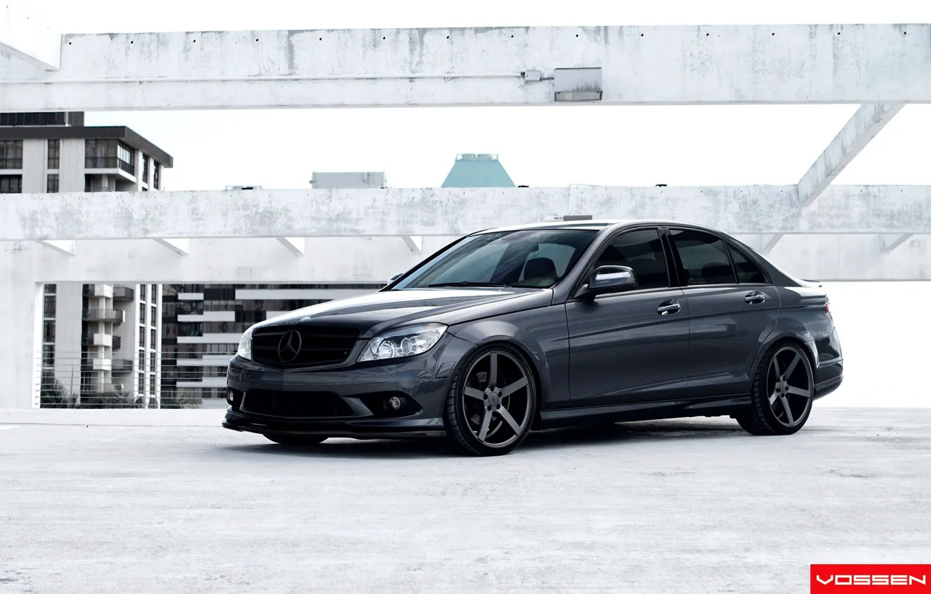 Photo wallpaper Black, Tuning, Car, Car, Mercedes Benz, Black, tuning, Wallpapers