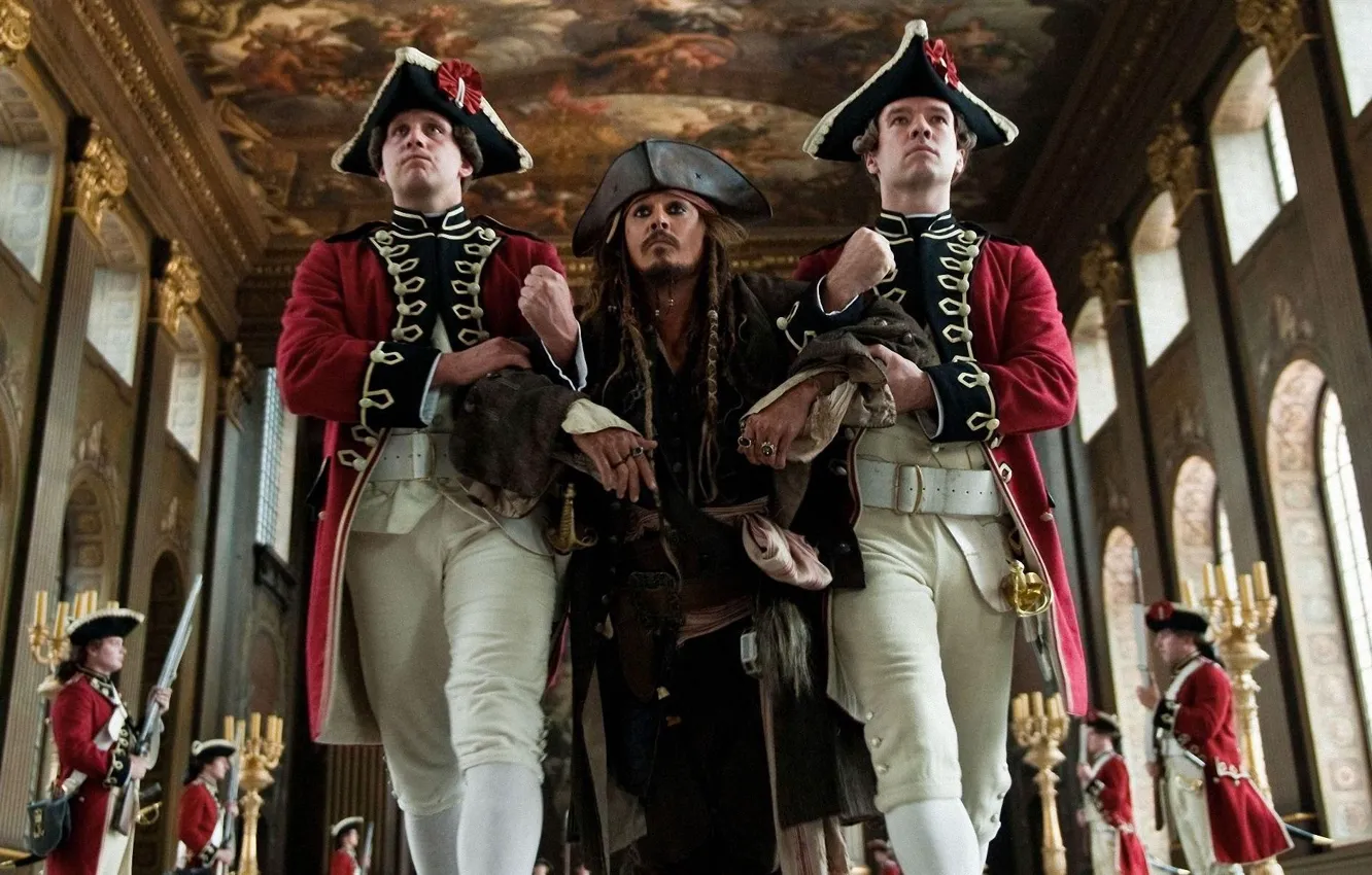 Photo wallpaper movies, pirates, the British, pirates of the Caribbean, Jack Sparrow, johnny Depp