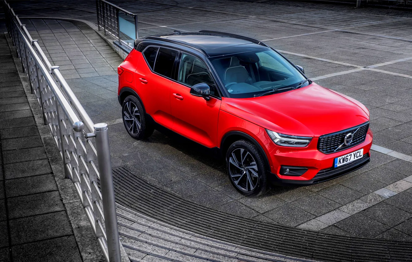 Photo wallpaper car, machine, Volvo, red car, wheel, crossover, red car, XC40