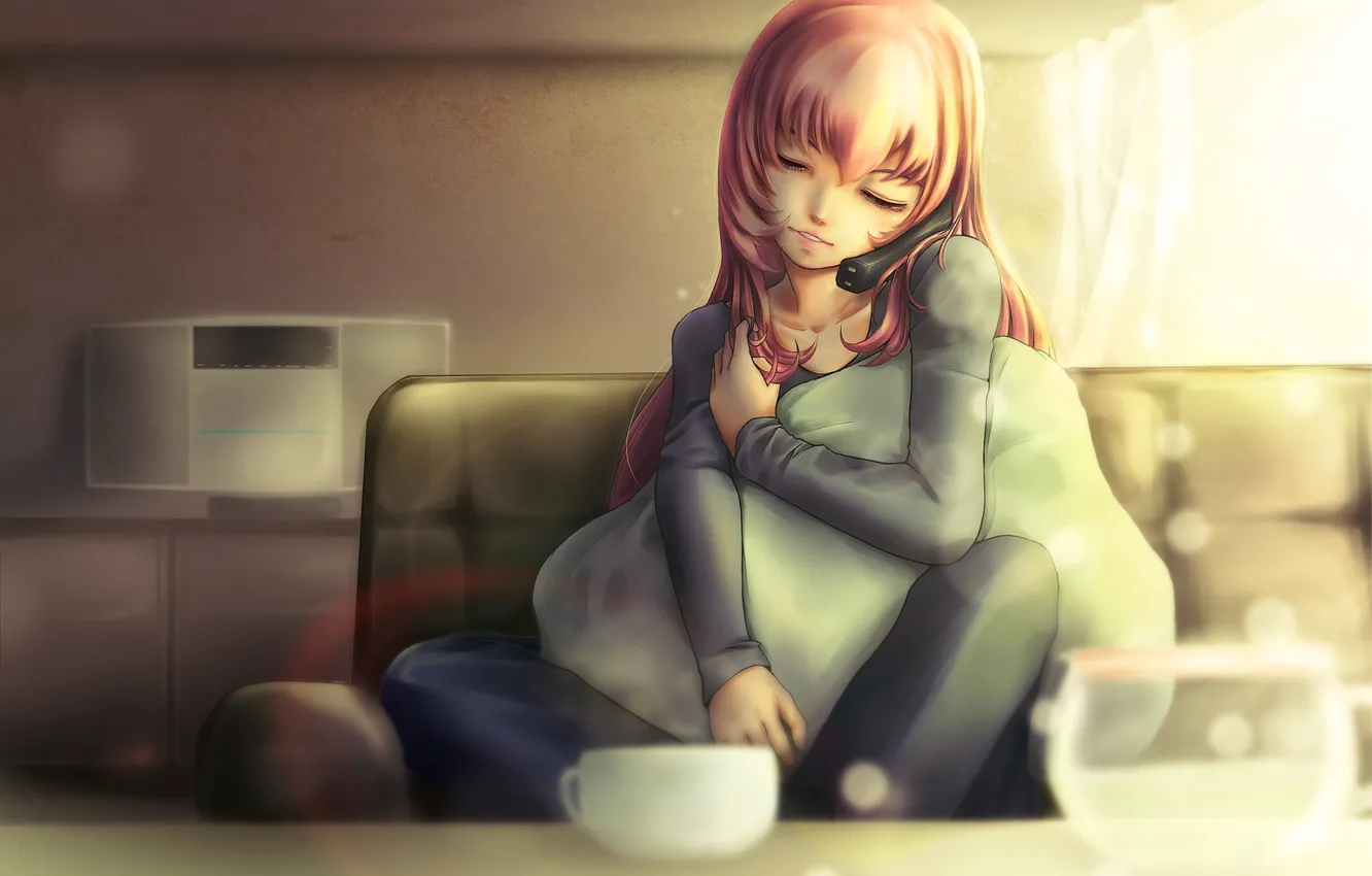 Photo wallpaper girl, light, megurine luka