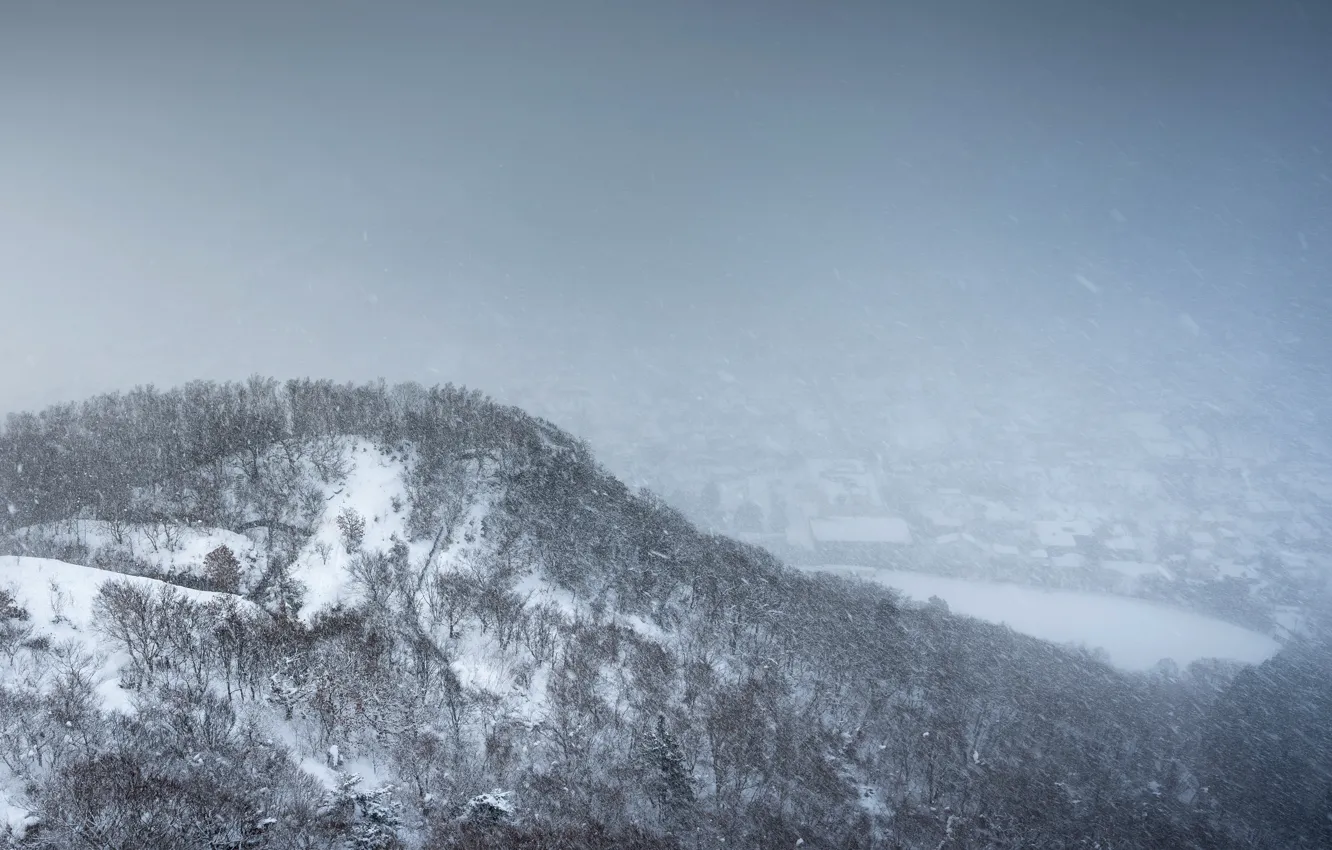 Photo wallpaper Japan, Hokkaido, Sapporo, Mount Moiwa