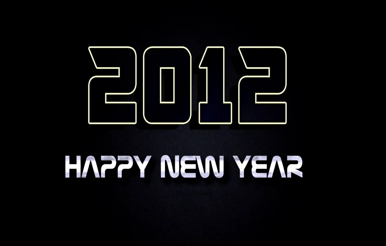 Photo wallpaper holiday, new year, black background, 2012, black, happy new year, coming