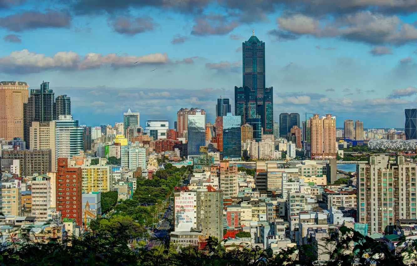 Photo wallpaper building, Taiwan, Kaohsiung
