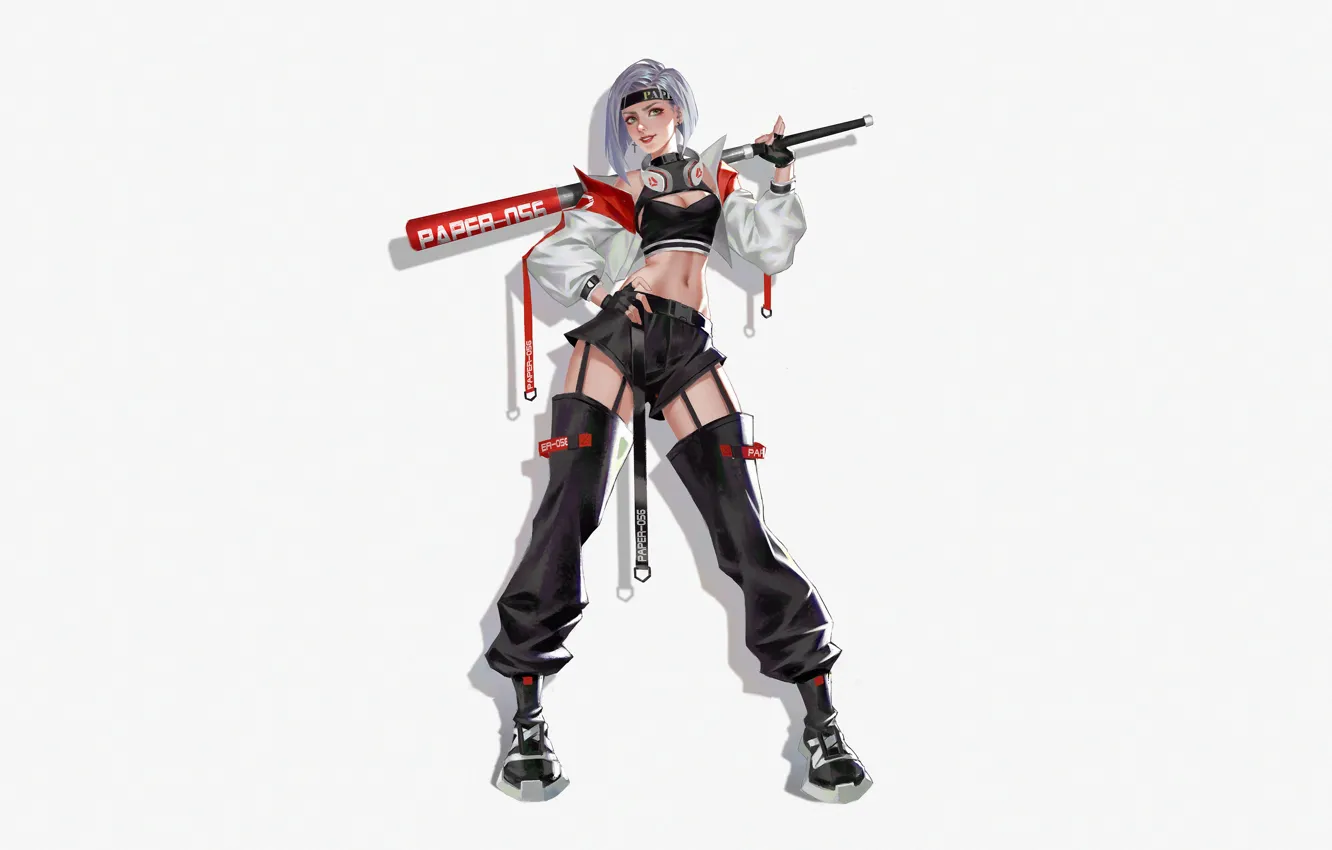 Photo wallpaper girl, style, background, minimalism, figure, art, girl, style