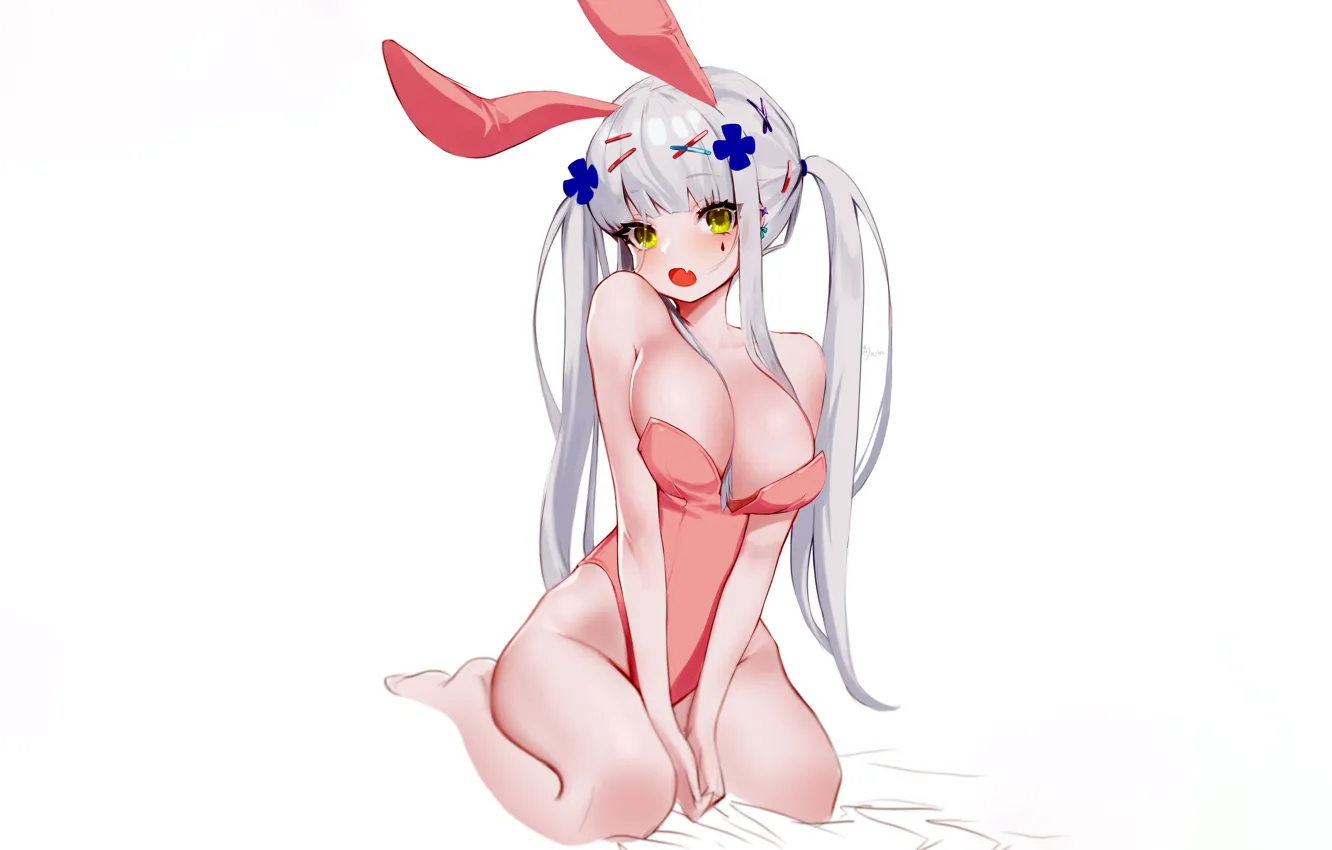 Photo wallpaper girl, sexy, cleavage, long hair, boobs, anime, beautiful, pretty