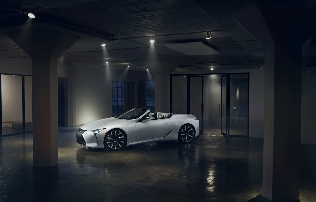 Photo wallpaper white, Lexus, convertible, the room, 2019, LC Convertible Concept