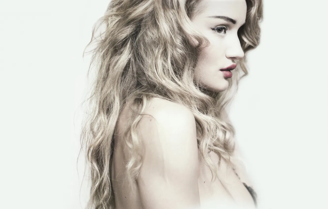 Photo wallpaper look, photo, model, blonde, Rosie Huntington-Whiteley