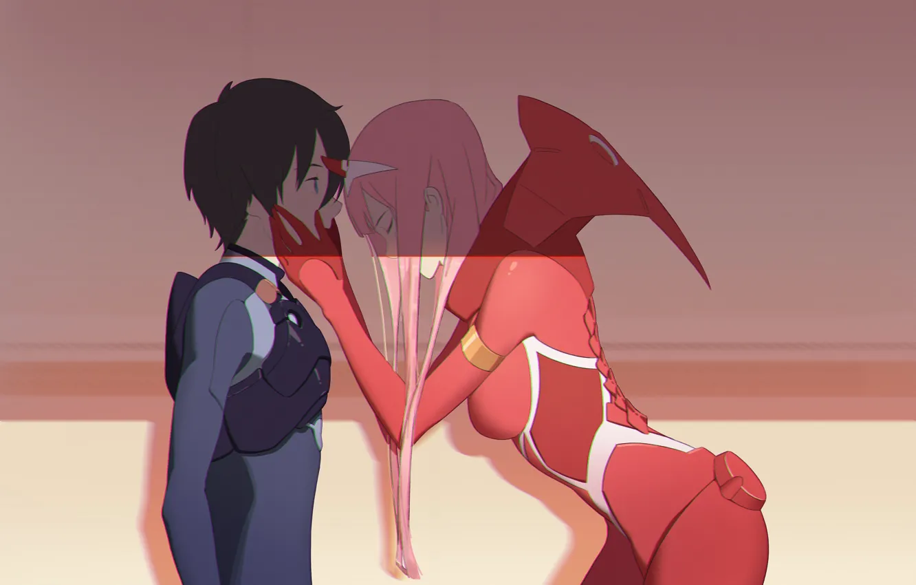 Photo wallpaper romance, two, Darling In The Frankxx, Cute in France