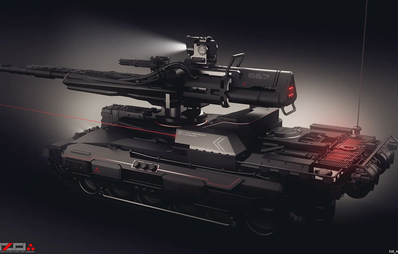 Photo wallpaper weapons, tank, Light tank concept