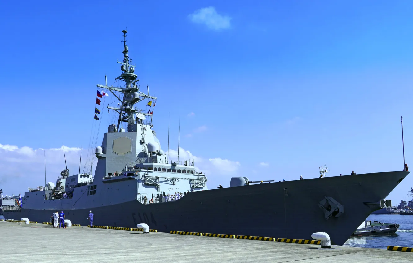 Photo wallpaper frigate, Spanish Navy, Visit, Mendez Nunez, Yokosuka