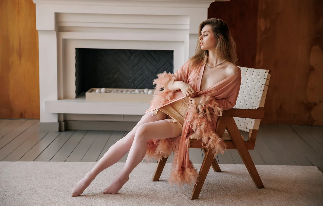 Photo wallpaper stockings, legs, Alice Li