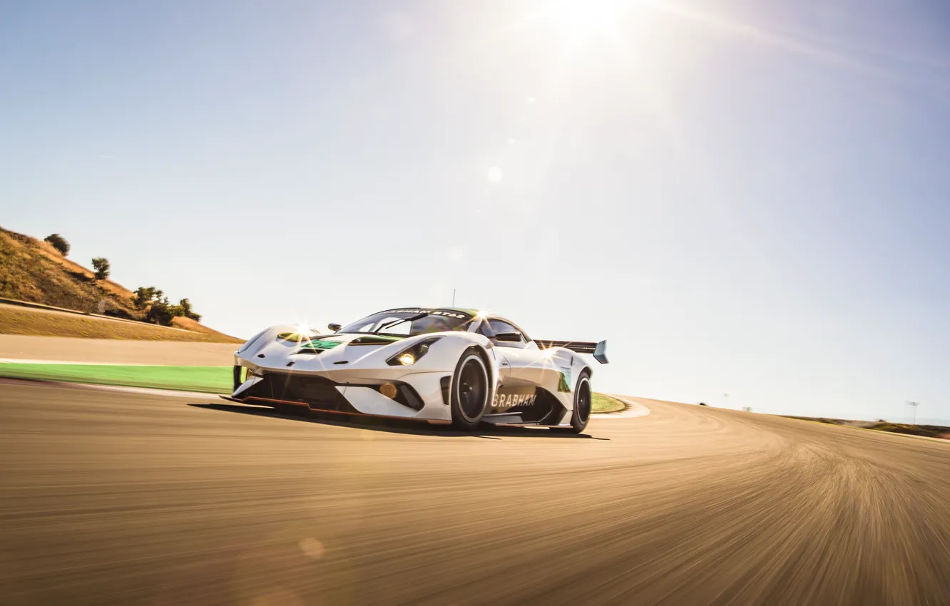 Photo wallpaper white, Brabham, BT62, track car, Brabham BT62