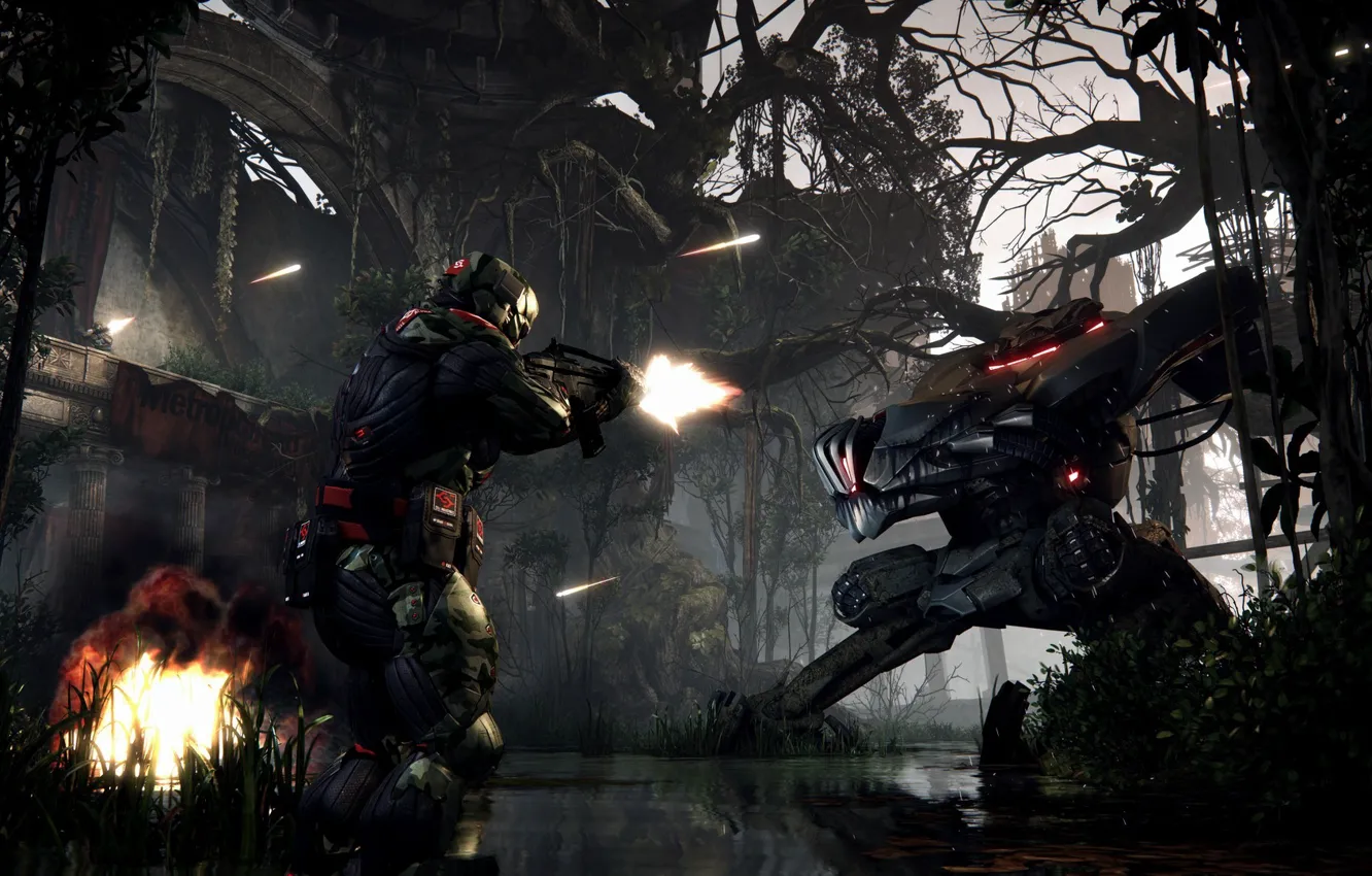 Photo wallpaper robot, Action, games, Crytek, Electronic Arts, Crysis 3, CryEngine 3