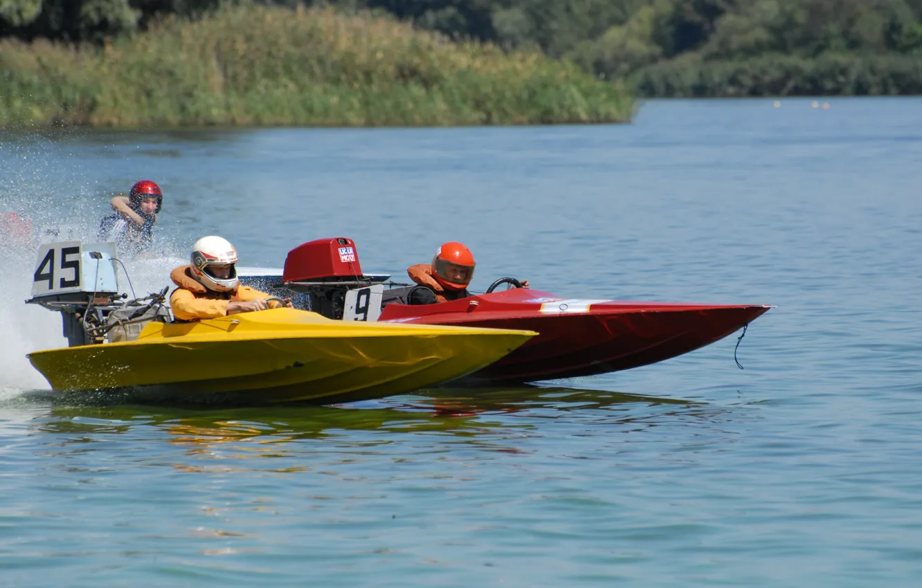Photo wallpaper race, boat, speed