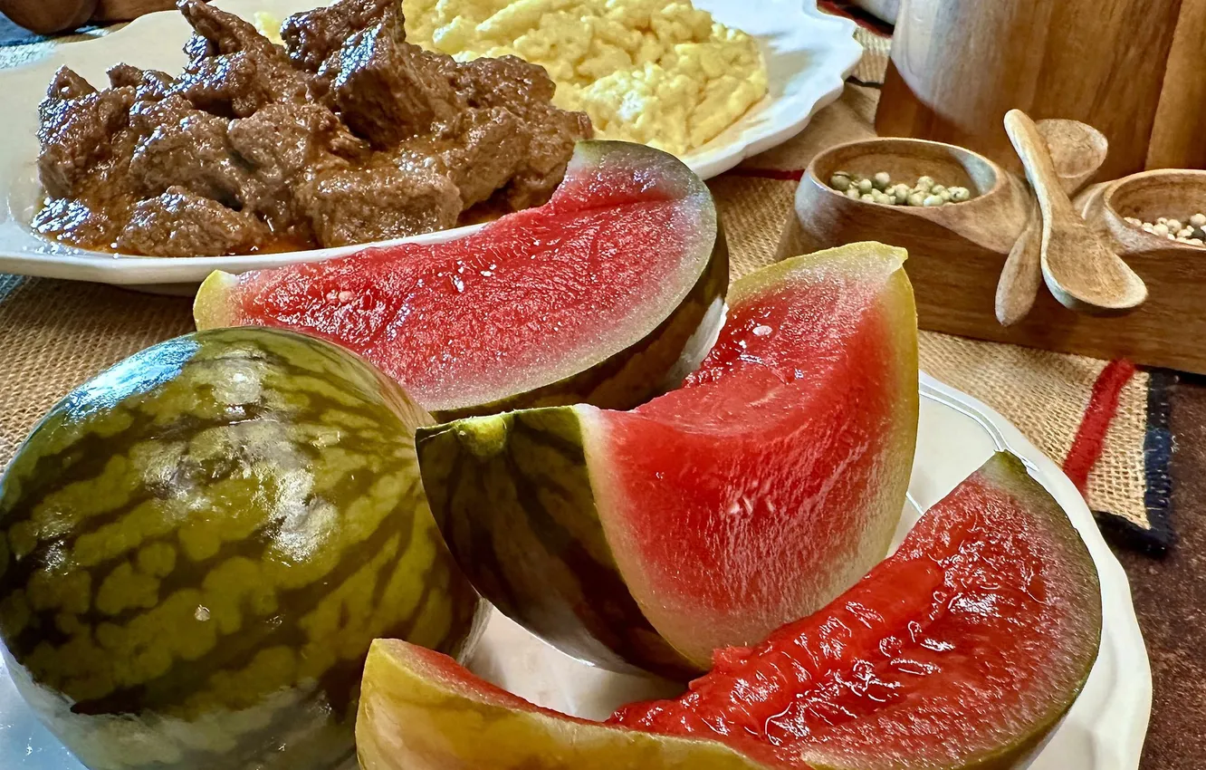 Photo wallpaper pepper, water melon, goulash
