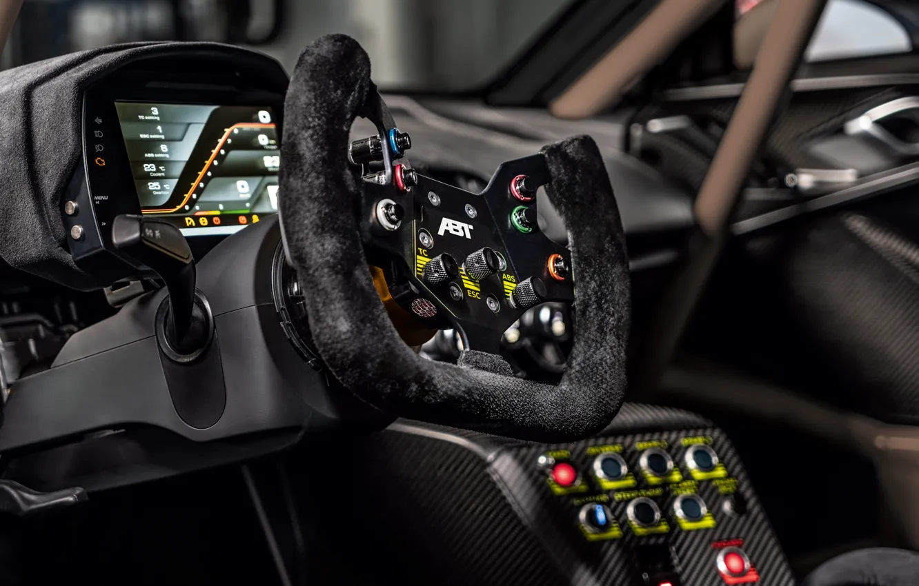 Photo wallpaper Audi, steering wheel, R8, ABT XGT, ABT Audi R8