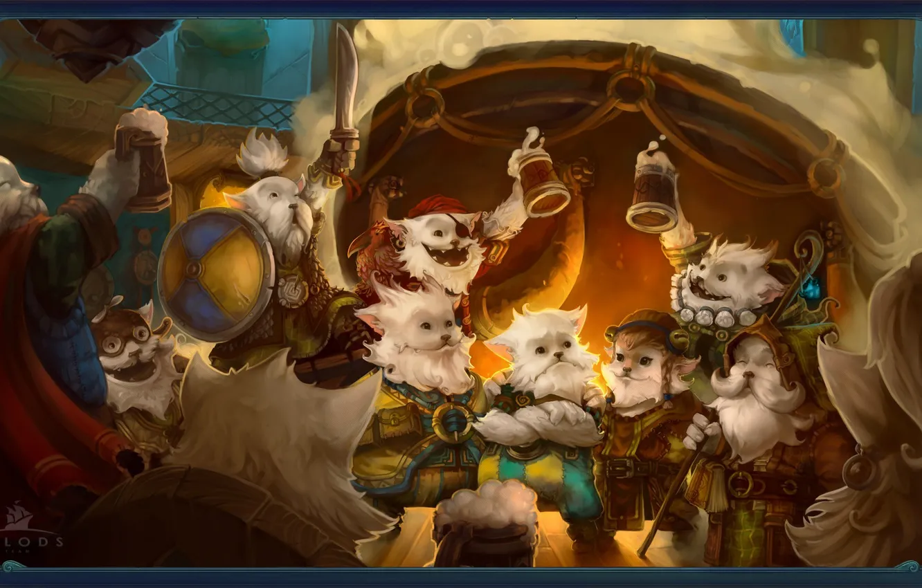 Photo wallpaper beer, Allods Online, Allods Online, feast, The gibberlings