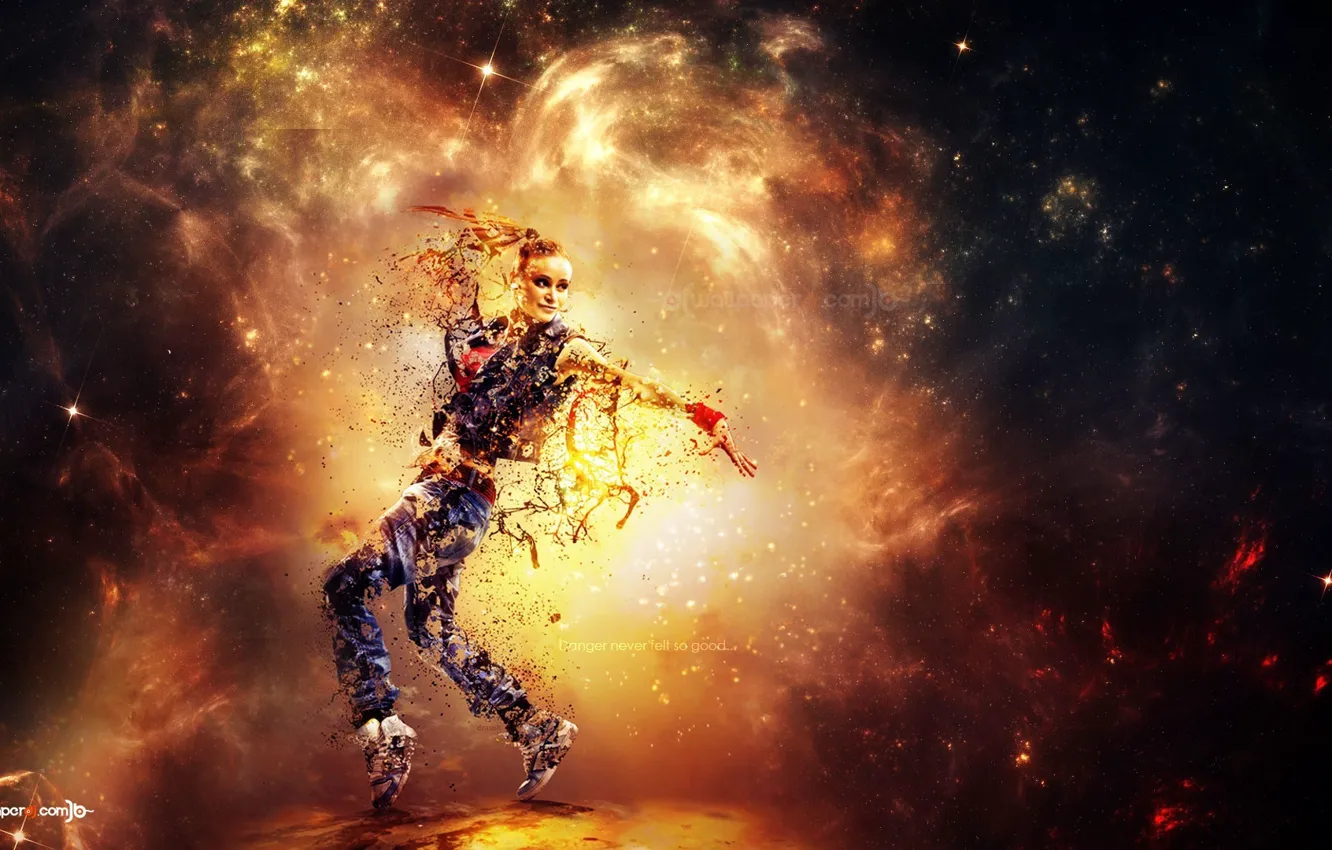 Photo wallpaper fire, Music, dance, soul