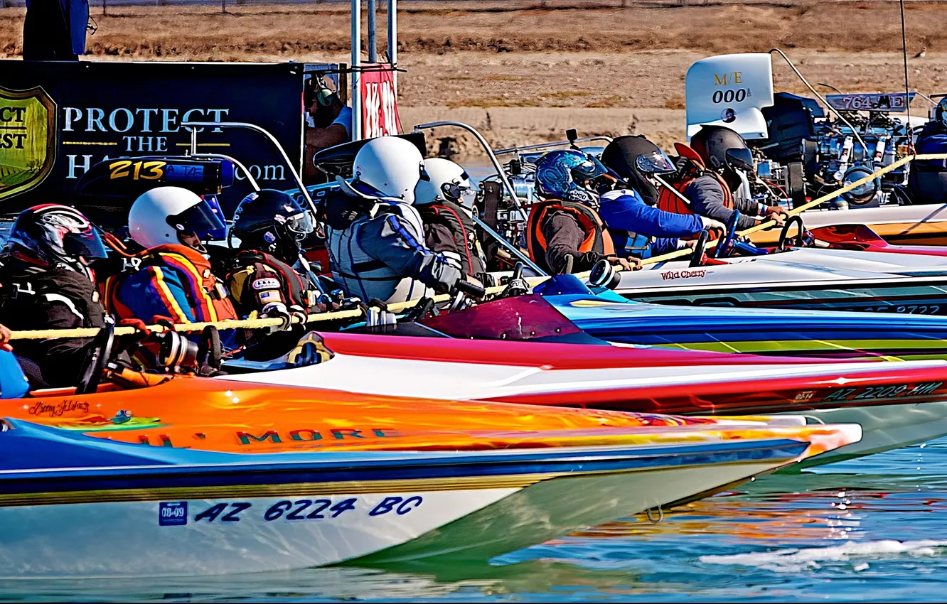 Photo wallpaper race, boat, speed