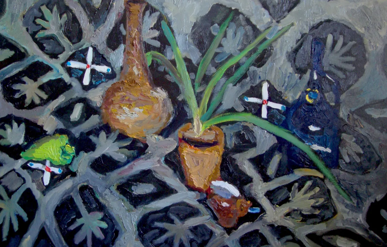 Photo wallpaper pepper, still life, 2010, al, bottle, The petyaev