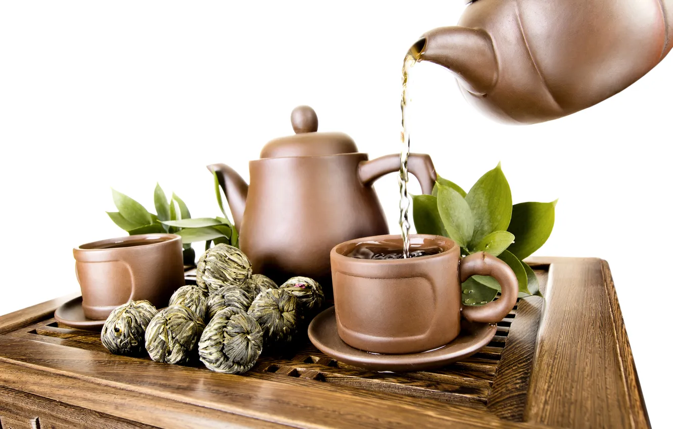 Photo wallpaper leaves, photo, tea, food, Cup, drink