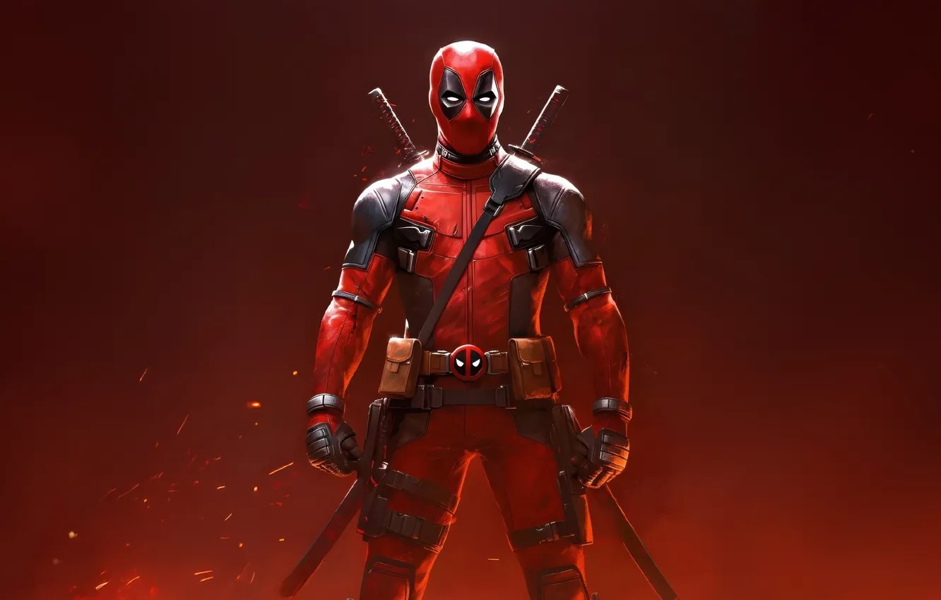 Photo wallpaper Deadpool, attitude, Antihero