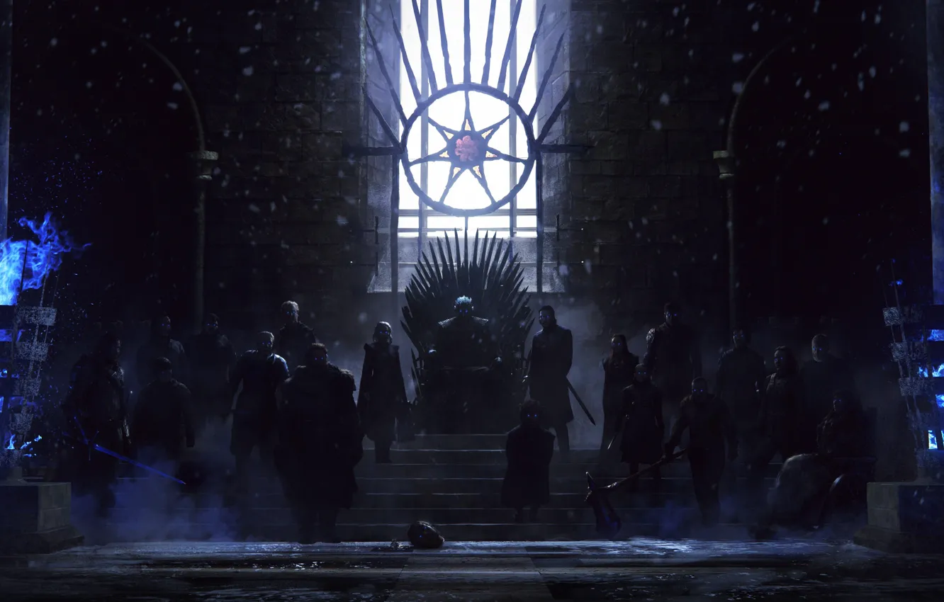 Photo wallpaper Snow, Fantasy, Art, Fiction, The throne, Game of Thrones, Game of thrones, Illustration