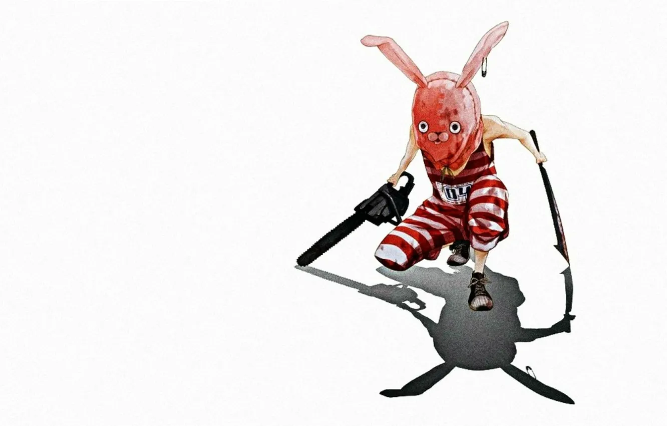 Photo wallpaper blood, shadow, mask, maniac, chainsaw, cleaver, pin, obsessed