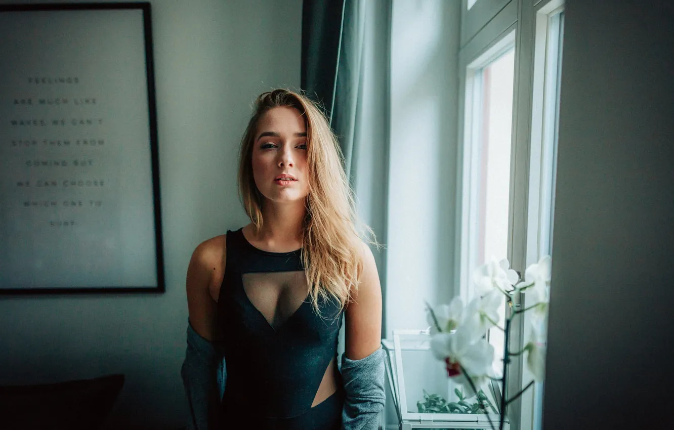 Photo wallpaper girls, model, blonde, Blonde Attractive Girl