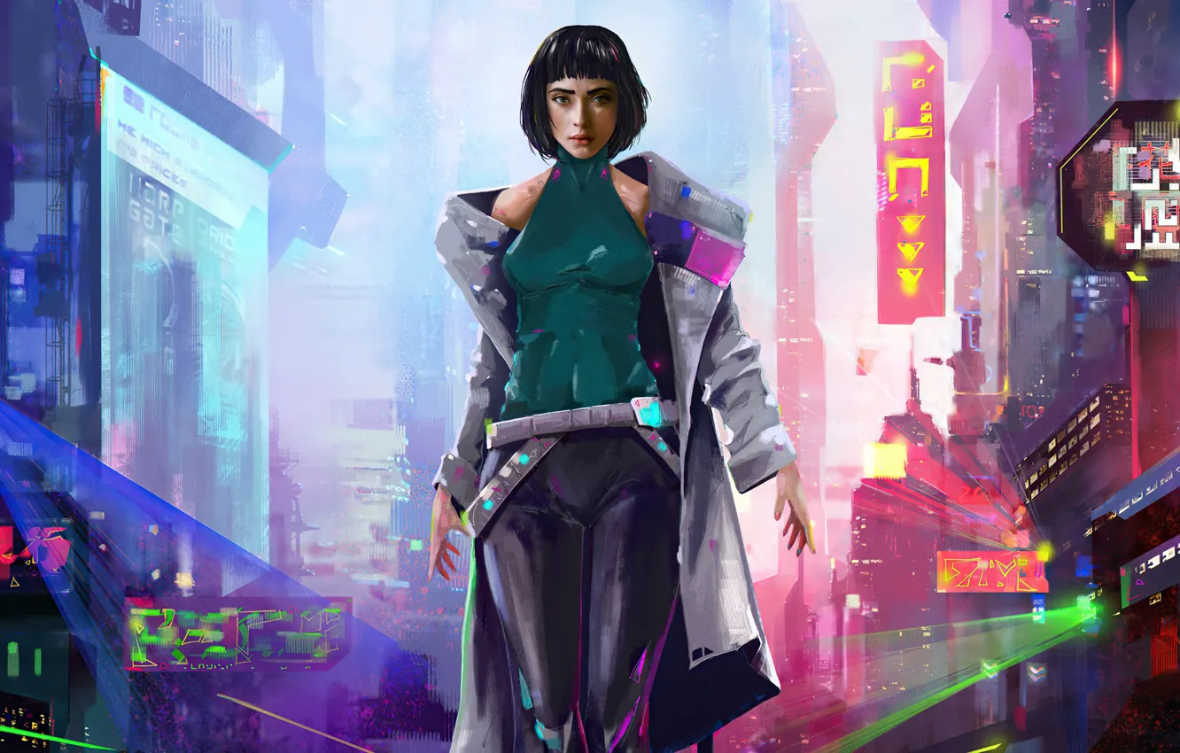 Photo wallpaper girl, future, the game, technology, girl, game, characters, Future