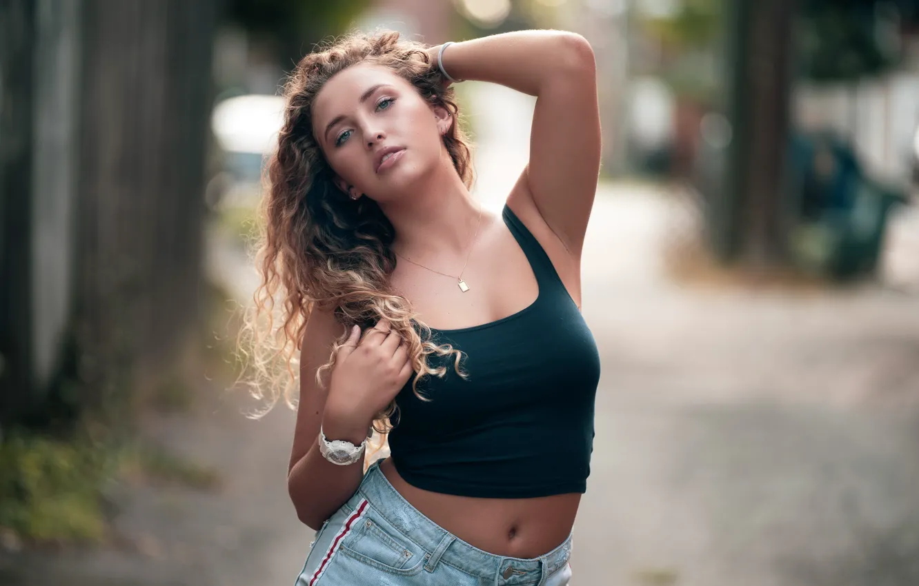 Photo wallpaper look, girl, portrait