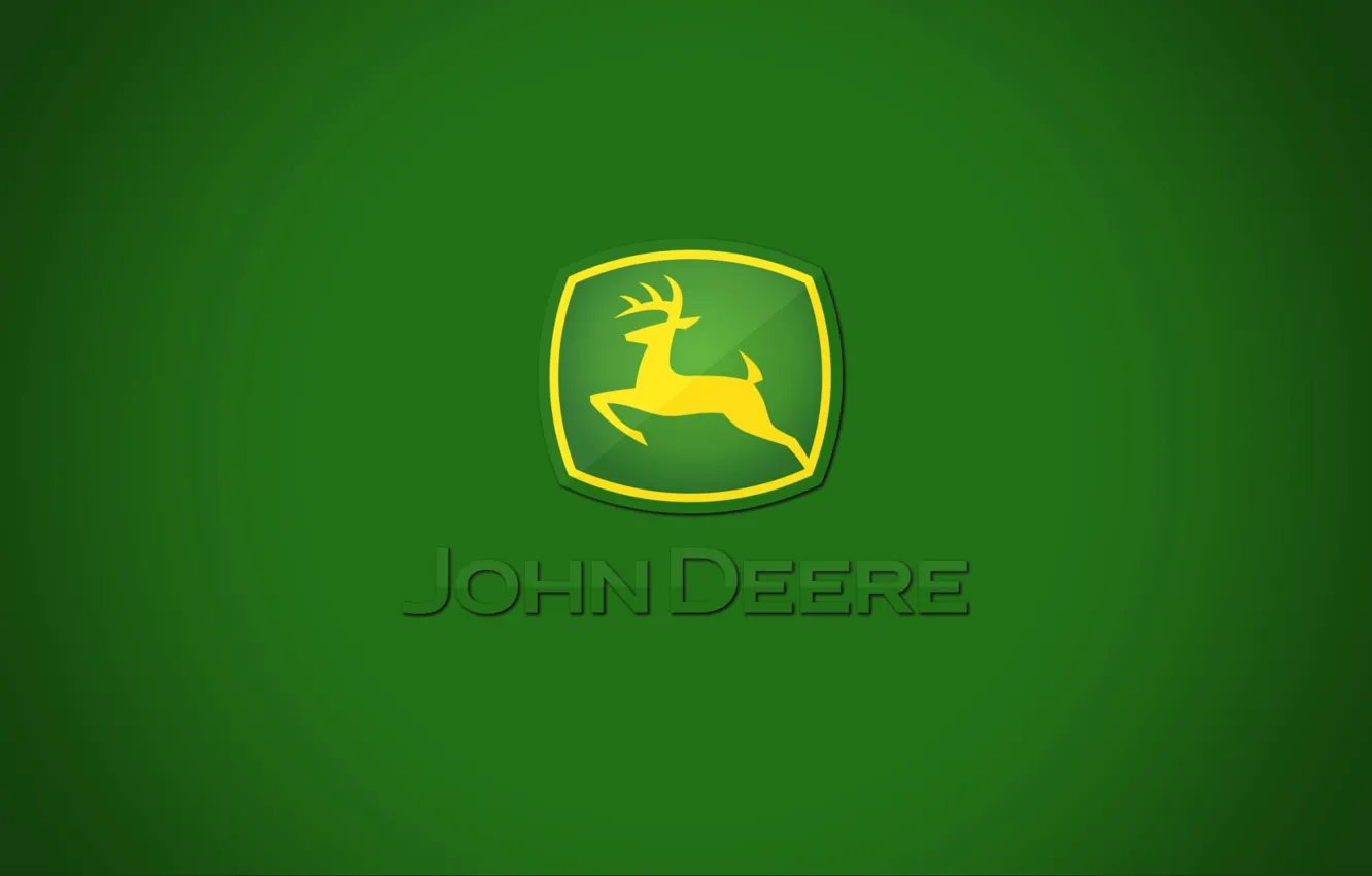 Photo wallpaper logo, John Deere, engineering, John Deere, Deere & Company